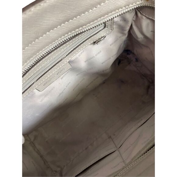 Michael Kors Selma Medium Satchel Crossbody Dark Dune Saffiano Leather - Picture 13 of 15